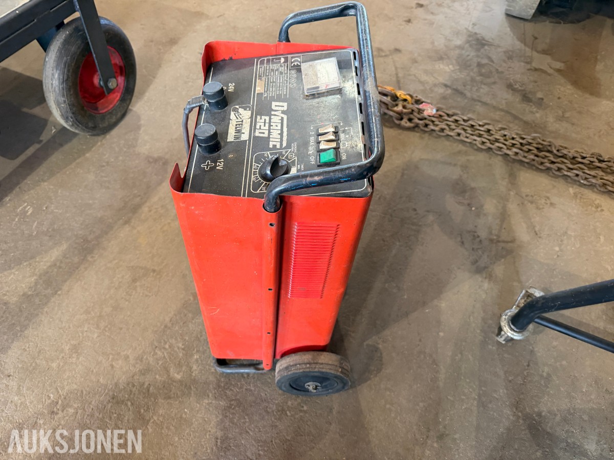 Telwin Dynamic 520 batterilader med starthjelp – 12/24 V