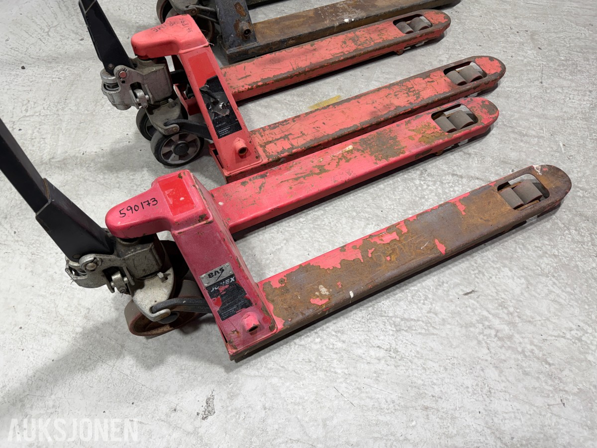 3 stk. jekketralle/palletraller