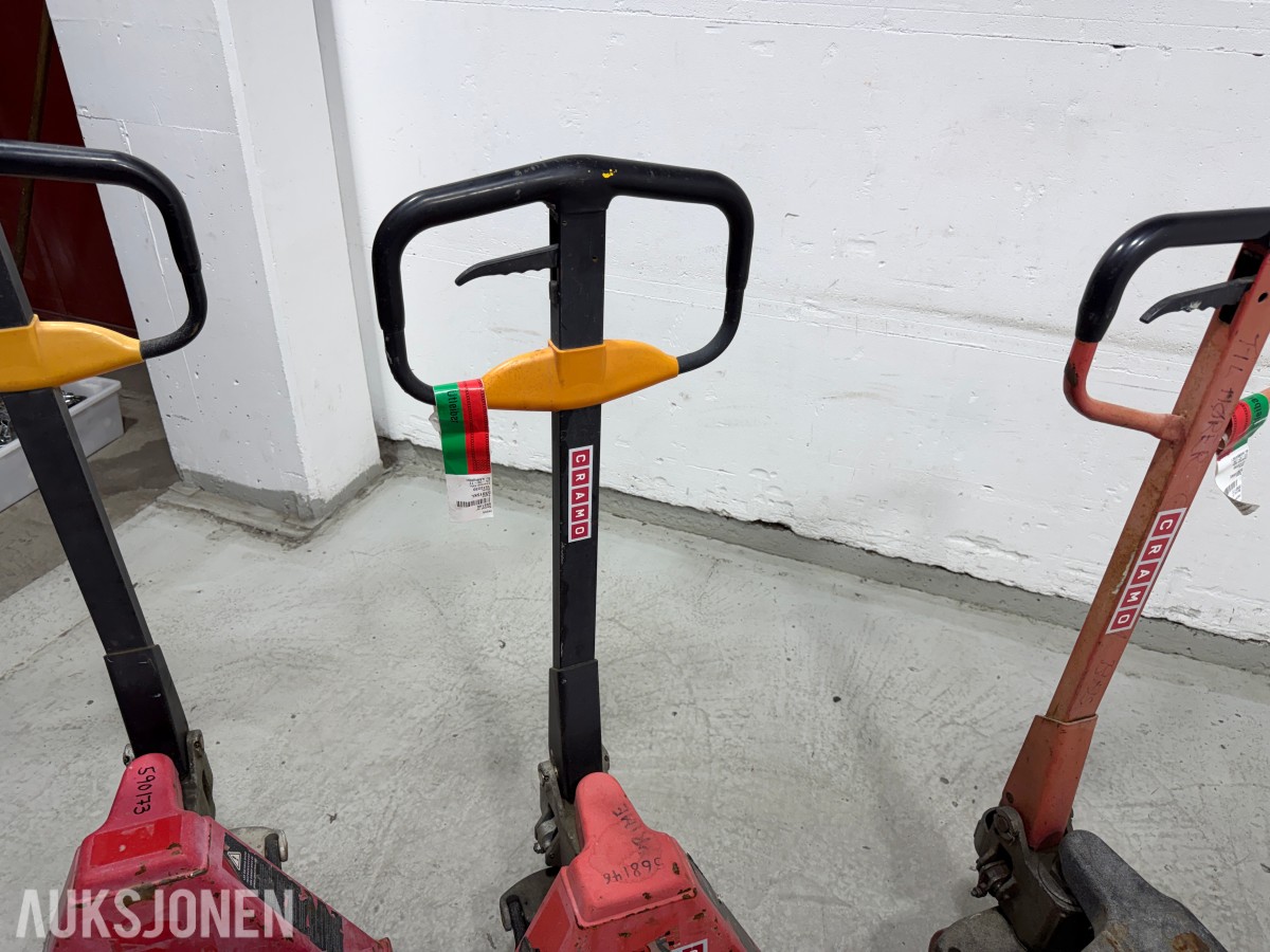 3 stk. jekketralle/palletraller
