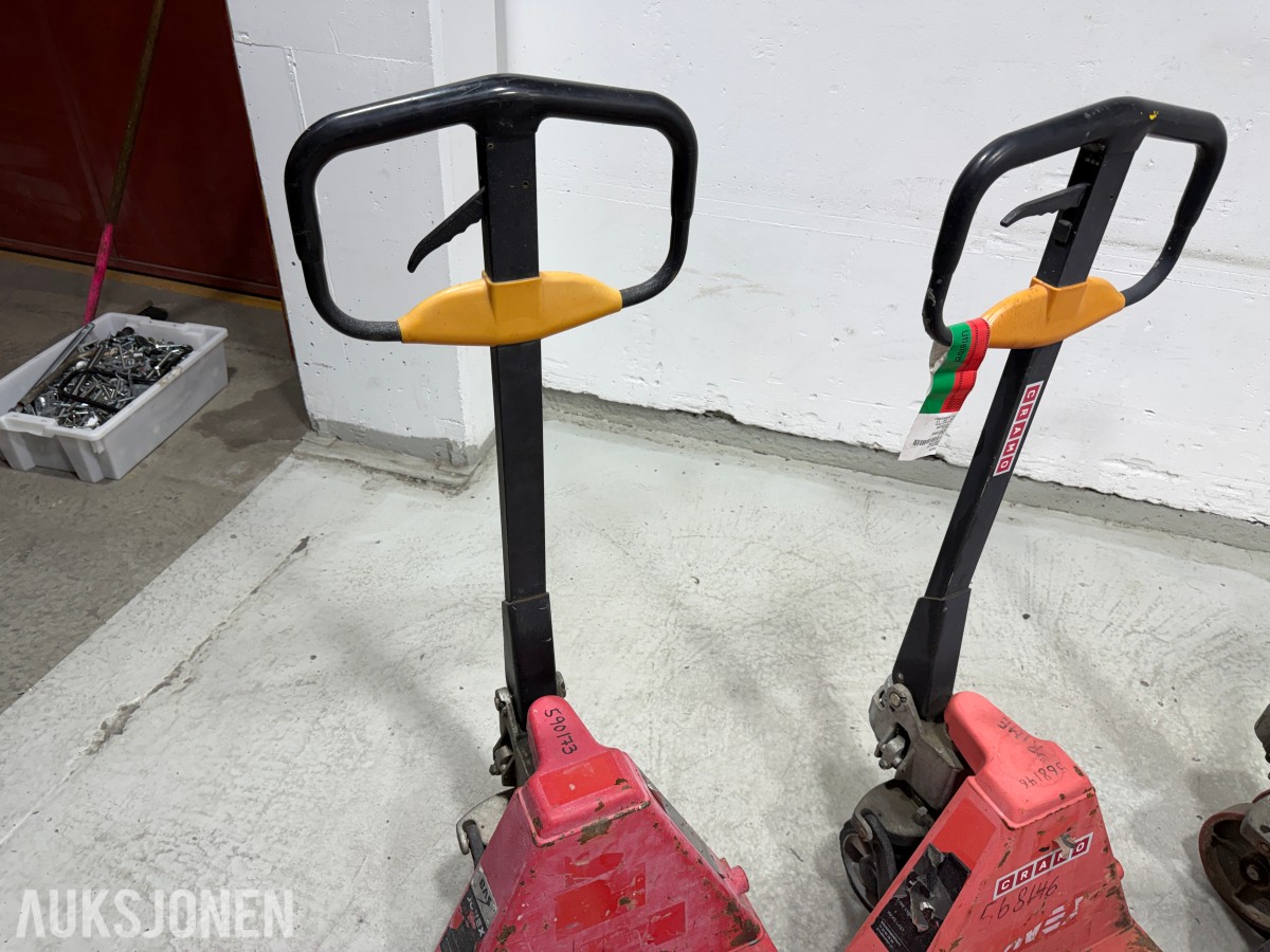3 stk. jekketralle/palletraller
