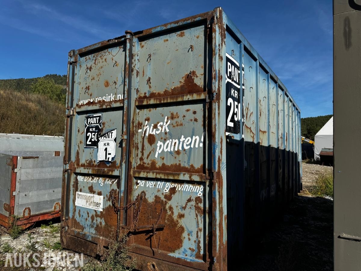 Krokcontainer med sideåpning 7,5 meter