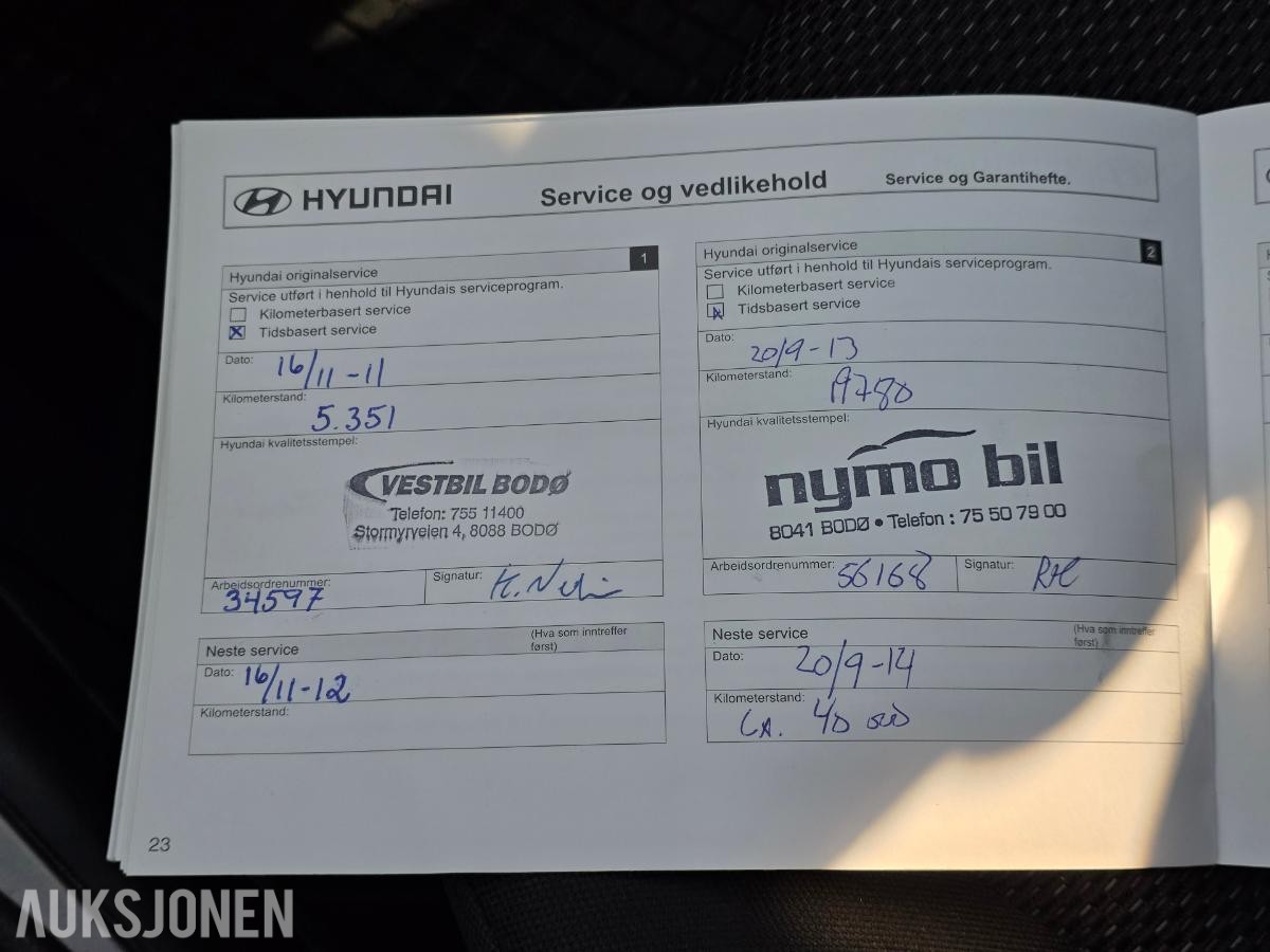 2011 HYUNDAI I30 1.6 CRDI HENGERFESTE VINTERHJUL EU TIL 31.03.2028