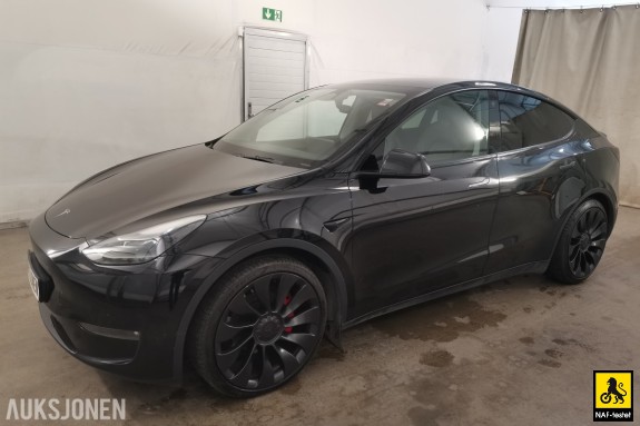 2022 TESLA MODEL Y PERFORMANCE AWD 534 HK ACC AUTOPILOT PANO KAMERA PREMIUM LYD VARMEPUMPE