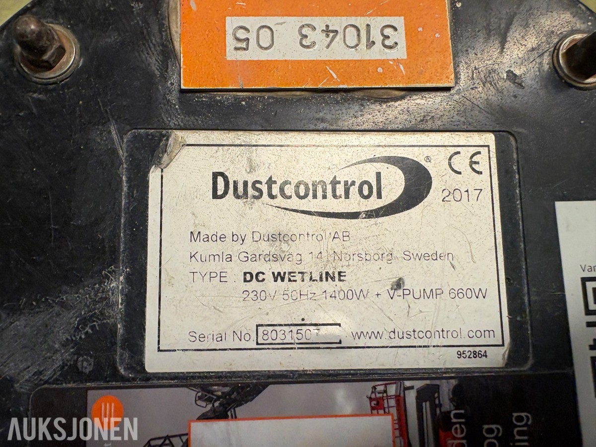 Dustcontrol DC Wetline industriell våtsuger – 2017-modell