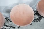 Rundt barbord med 7 barkrakker i metall