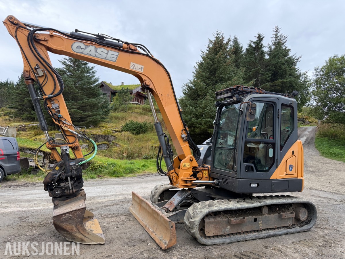 2016 Case CX80 C Beltegraver, 4072 t, Steelwrist X12, skjær og 2 skuffer