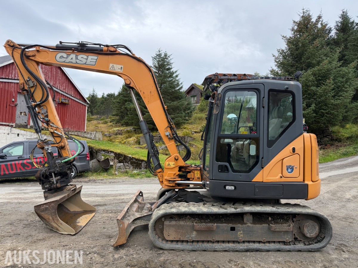 2016 Case CX80 C Beltegraver, 4072 t, Steelwrist X12, skjær og 2 skuffer