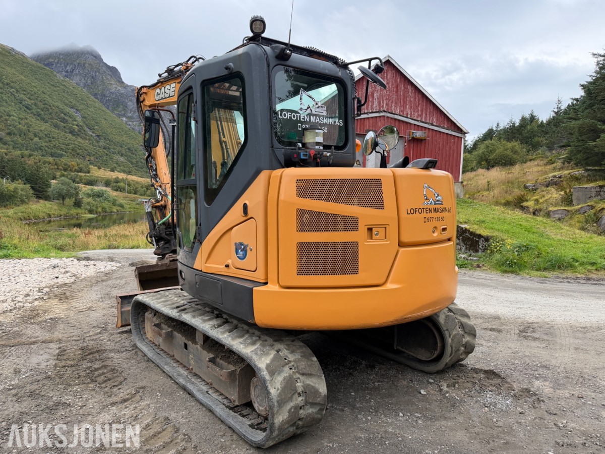 2016 Case CX80 C Beltegraver, 4072 t, Steelwrist X12, skjær og 2 skuffer