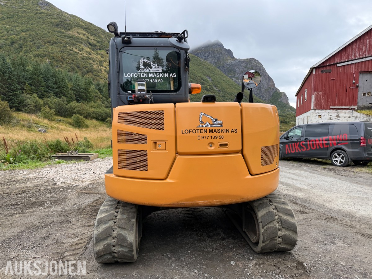 2016 Case CX80 C Beltegraver, 4072 t, Steelwrist X12, skjær og 2 skuffer