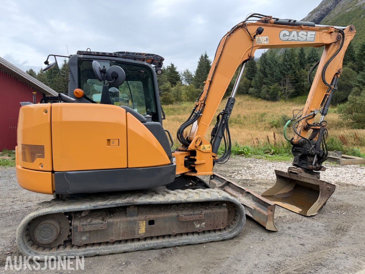 2016 Case CX80 C Beltegraver, 4072 t, Steelwrist X12, skjær og 2 skuffer