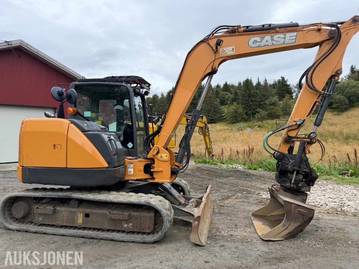 2016 Case CX80 C Beltegraver, 4072 t, Steelwrist X12, skjær og 2 skuffer