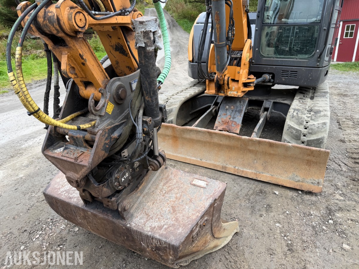 2016 Case CX80 C Beltegraver, 4072 t, Steelwrist X12, skjær og 2 skuffer