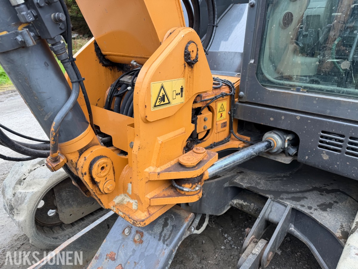 2016 Case CX80 C Beltegraver, 4072 t, Steelwrist X12, skjær og 2 skuffer
