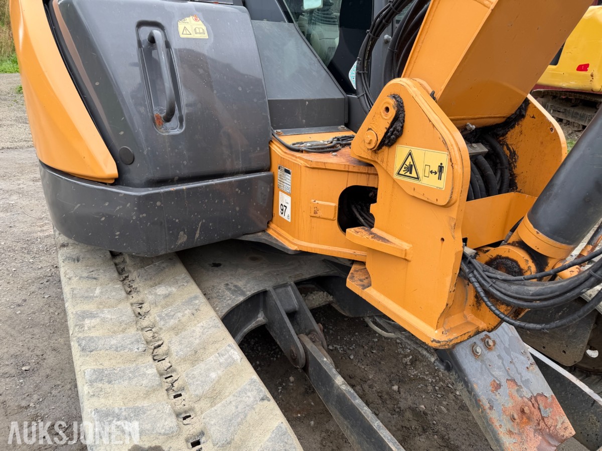 2016 Case CX80 C Beltegraver, 4072 t, Steelwrist X12, skjær og 2 skuffer