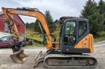 2016 Case CX80 C Beltegraver, 4072 t, Steelwrist X12, skjær og 2 skuffer
