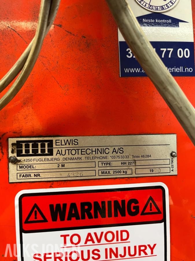 1990 Løftebukk 2-søyler ELWIS Autotechnic 2 M / HH 227