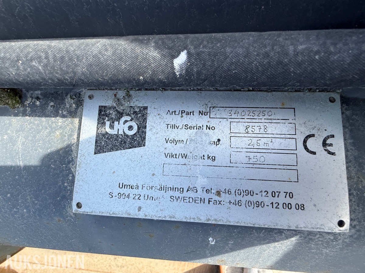 2022 UFO Klappvingeskuffe 2.5m3