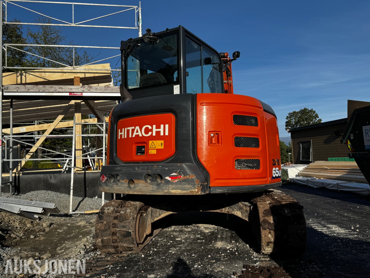 2021 Hitachi ZX65USB-6 CLR minigraver 6 tonn - Sentralsmøring - Tiltrotator - Pussskuffe - Graveskuffe - Sertifisert
