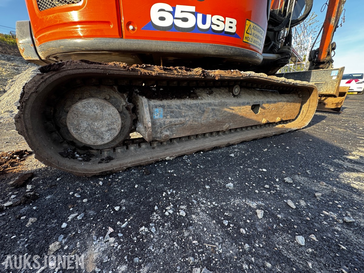 2021 Hitachi ZX65USB-6 CLR minigraver 6 tonn - Sentralsmøring - Tiltrotator - Pussskuffe - Graveskuffe - Sertifisert