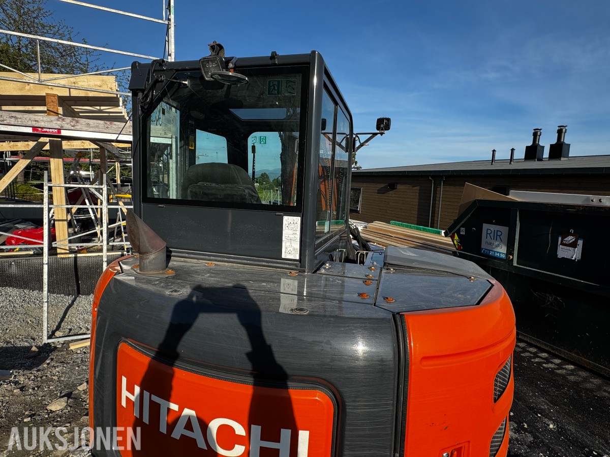 2021 Hitachi ZX65USB-6 CLR minigraver 6 tonn - Sentralsmøring - Tiltrotator - Pussskuffe - Graveskuffe - Sertifisert