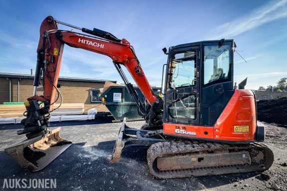 2021 Hitachi ZX65USB-6 CLR minigraver 6 tonn - Sentralsmøring - Tiltrotator - Pussskuffe - Graveskuffe - Sertifisert