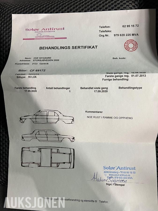2013 Toyota HiLux 2.5-144 D 4WD / hardtop / 147414km