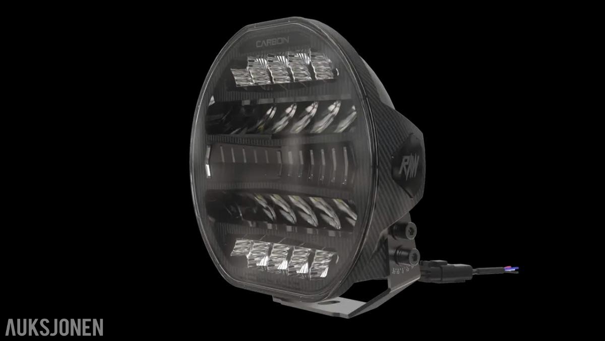 Raw Carbon 9'' LED ekstralys, 2 stk