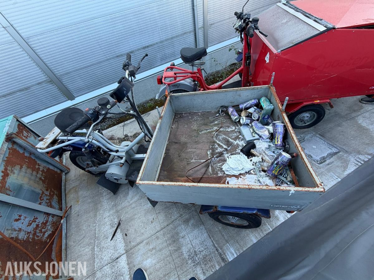 2008 3 stk. Norsjö Carrier elektriske trehjulssykler repobjekter