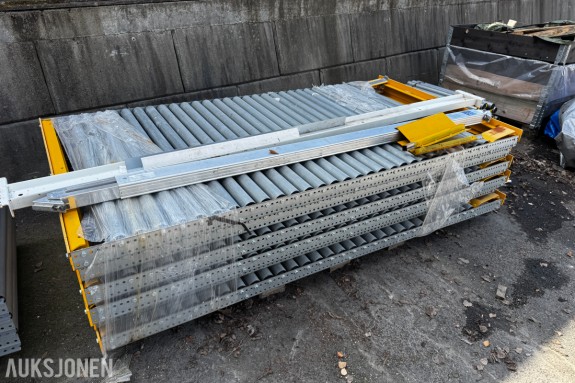 7 paller med rullebaner for det meste ubrukt 