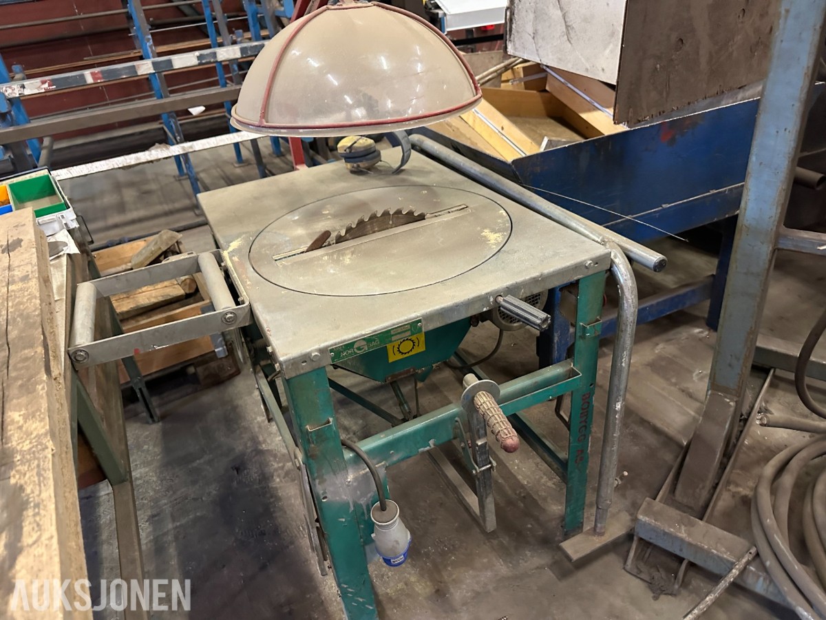 Nor/gjerde Sag Modell 1603 | 3-fas bordsag | Avtrekkshette