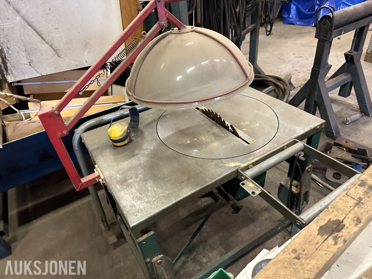 Nor/gjerde Sag Modell 1603 | 3-fas bordsag | Avtrekkshette