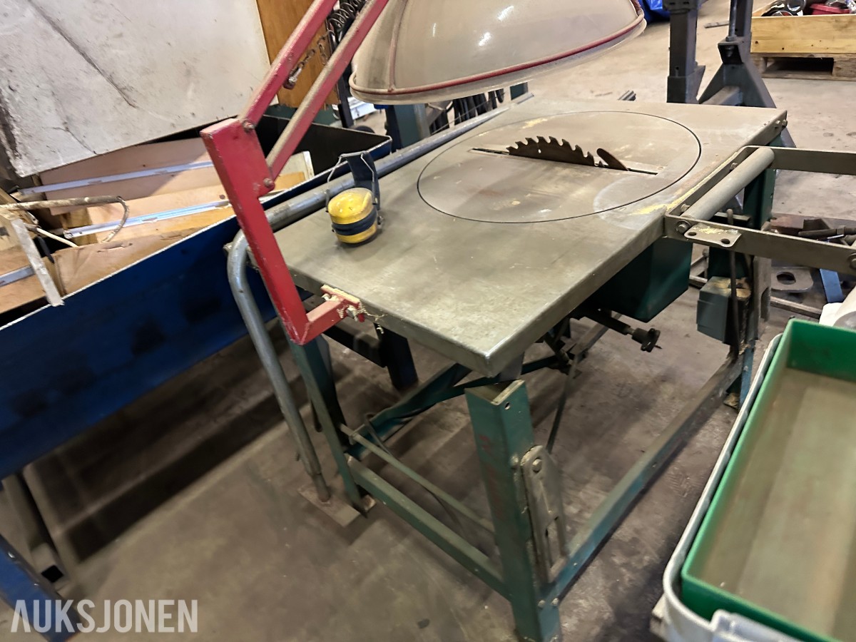 Nor/gjerde Sag Modell 1603 | 3-fas bordsag | Avtrekkshette