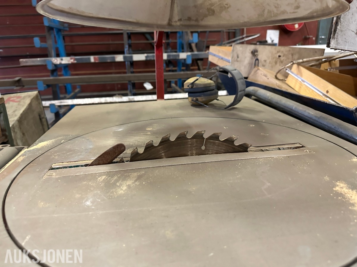 Nor/gjerde Sag Modell 1603 | 3-fas bordsag | Avtrekkshette