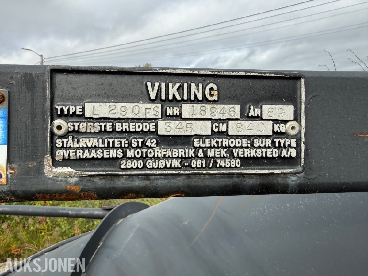 1989 Øveraasen Viking L290FS spissplog 345 cm