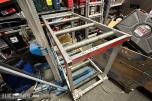 Aluminium rullebord / materialvogn med 5 ruller og hjul