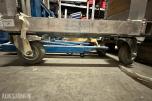 Aluminium rullebord / materialvogn med 5 ruller og hjul