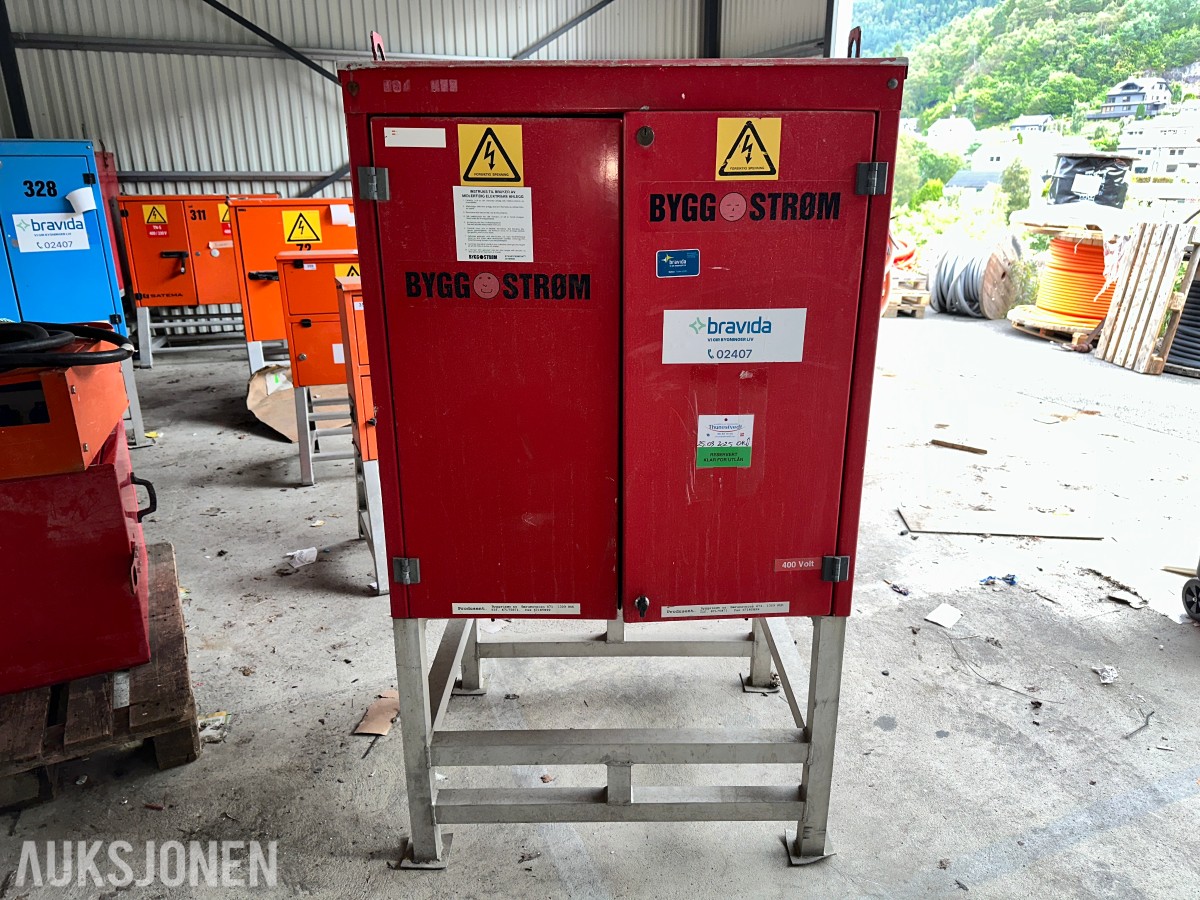 Bygg-Strøm byggestrømskap 400 V / 125 A – med stativ