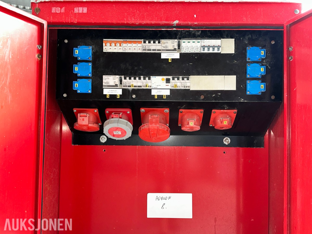 Bygg-Strøm byggestrømskap 400 V / 125 A – med stativ