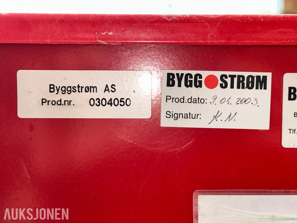 Bygg-Strøm byggestrømskap 400 V / 125 A – med stativ
