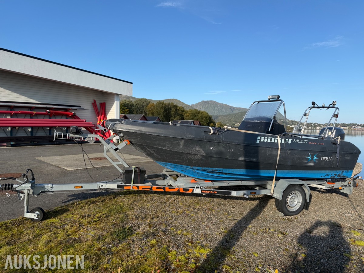 2016 Pioner Multi 17 fot med Yamaha 80 hk og Respo henger – komplett pakke