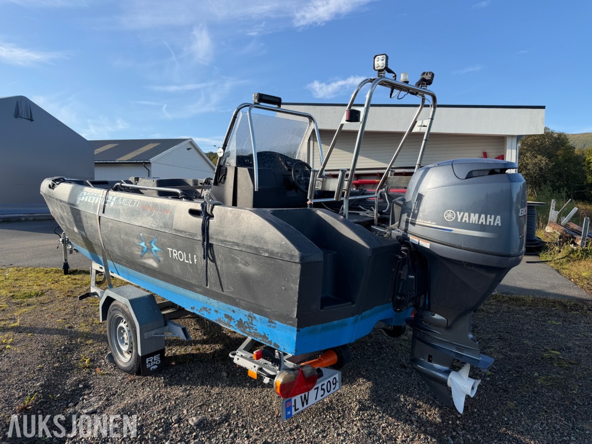 2016 Pioner Multi 17 fot med Yamaha 80 hk og Respo henger – komplett pakke