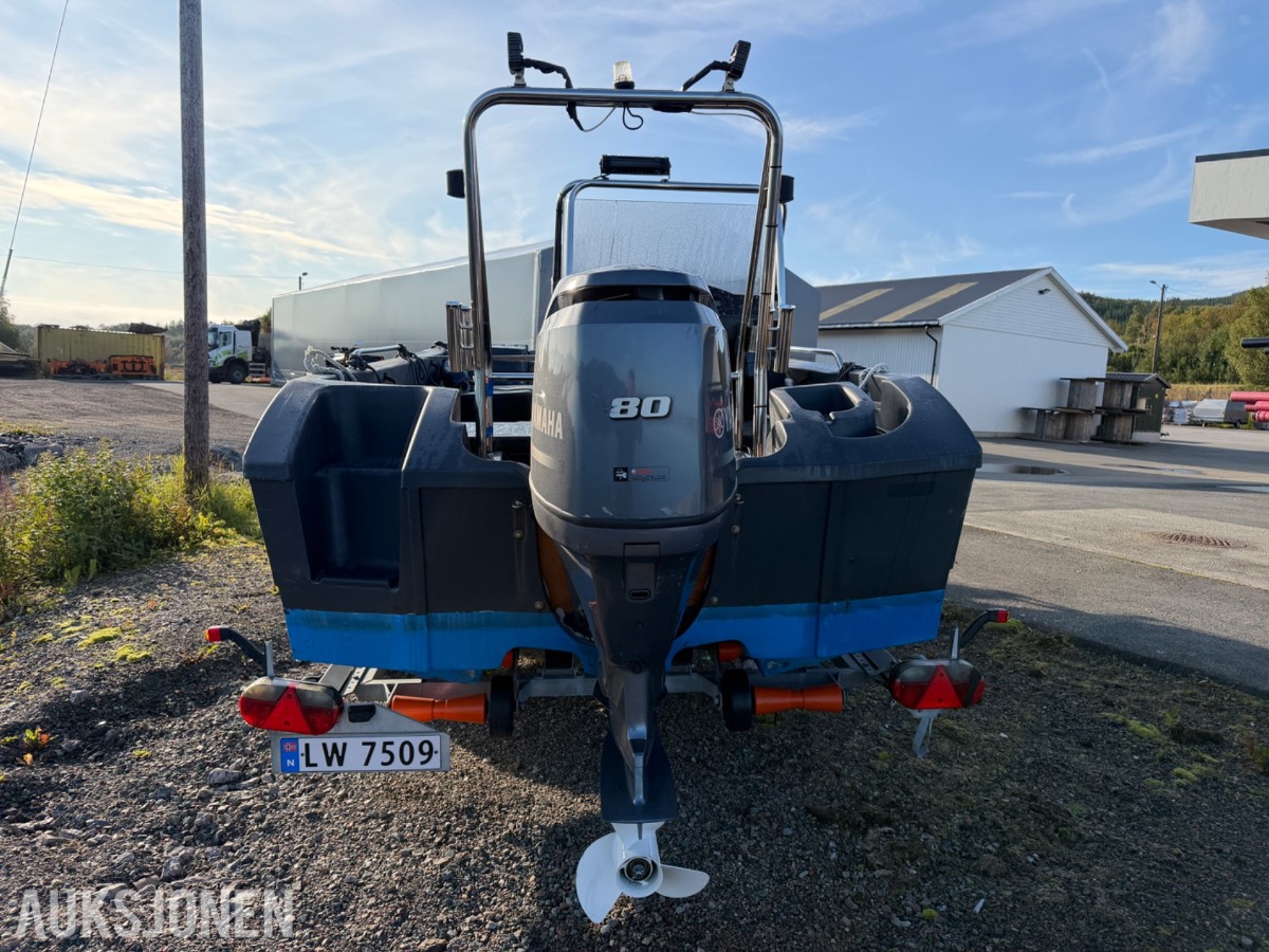 2016 Pioner Multi 17 fot med Yamaha 80 hk og Respo henger – komplett pakke