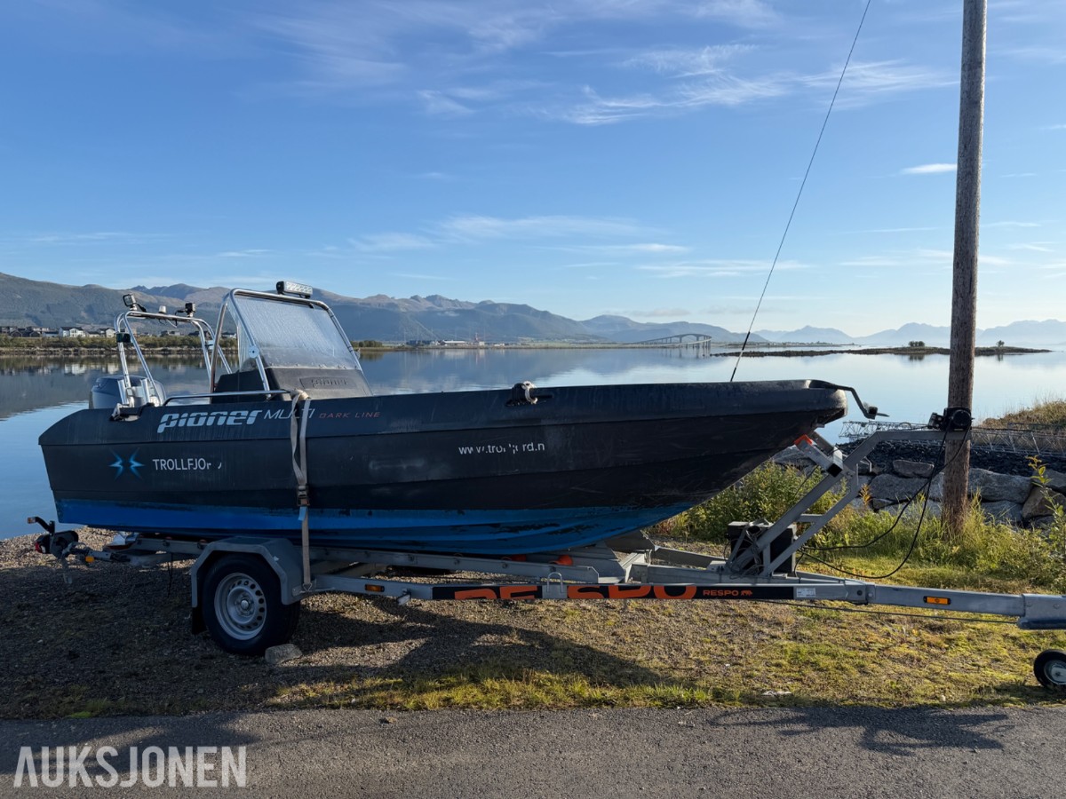 2016 Pioner Multi 17 fot med Yamaha 80 hk og Respo henger – komplett pakke
