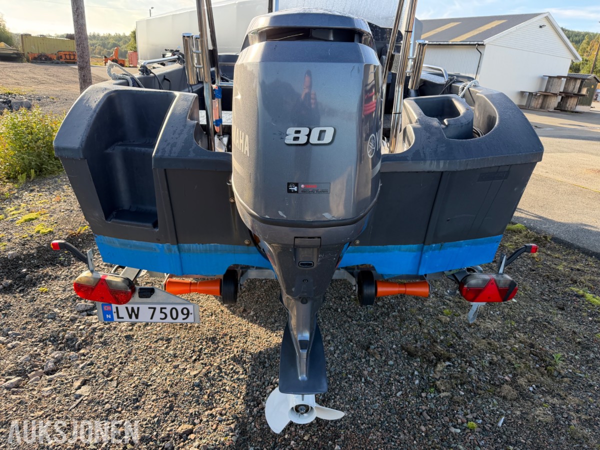 2016 Pioner Multi 17 fot med Yamaha 80 hk og Respo henger – komplett pakke