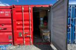 20 Fots lager Container - innredet med hyller. 