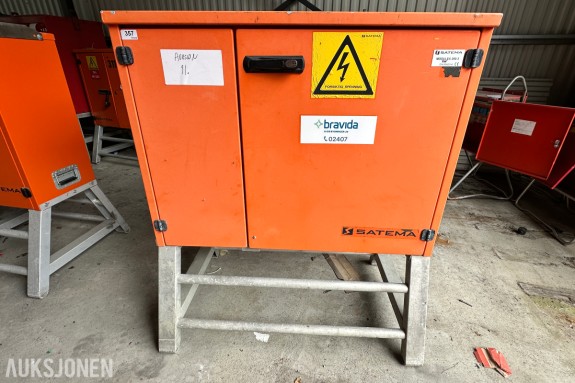 Satema Modulex 250-3 byggestrømskap – 250A / 400V – komplett med stativ og uttak
