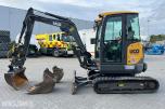 2017 Volvo ECR35D minigraver med 3 skuffer