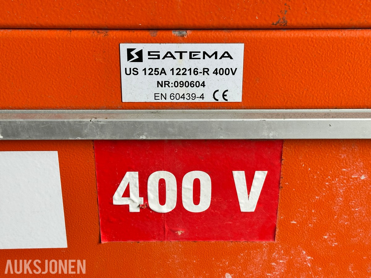 Satema byggestrømskap 400V – ombygget til 63A – med stativ