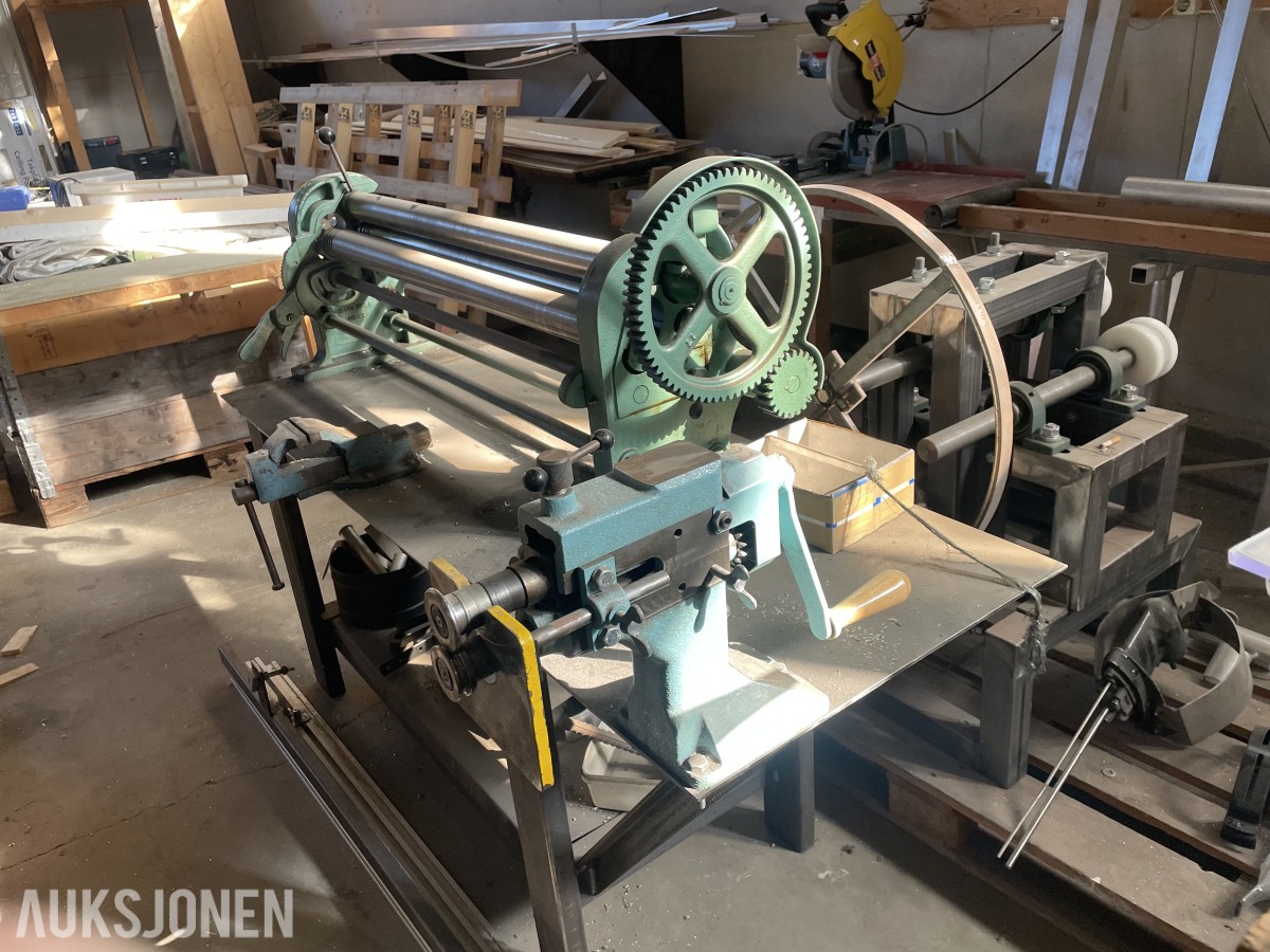 Luna Bending Rolls platevalse og metallkappsag.