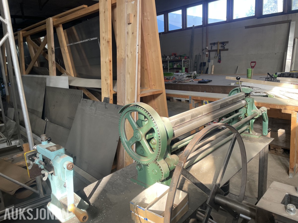 Luna Bending Rolls platevalse og metallkappsag.